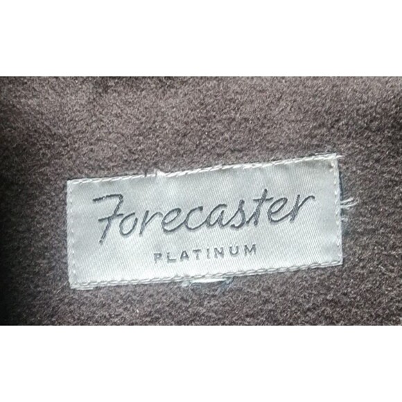 VTG Forecaster Platinum SZ 10 Brown Lambs Wool Blend Fox Fur Trim Hooded Coat - Picture 5 of 14